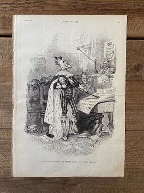 Thomas Nast, Political Cartoon, Harpers Weekly, Antique Print